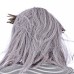 toptan-xml-dropshipping-Uzun Kırçıllı Gri Sakallı Turuncu Gözlü Boynuzlu Lateks Canavar Maskesi