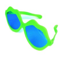 Yeşil Renk Mega Boy Jumbo Dudak Şekilli Parti Gözlüğü