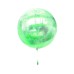 toptan-xml-dropshipping-Yeşil Simli Yuvarlak Şeffaf Balon 24 İnç