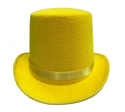 toptan-xml-dropshipping-Yetişkin Sihirbaz Fötr Şapka Sarı Renk