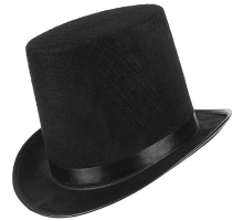Yetişkinler İçin Siyah Renk Ringmaster Sihirbaz Şapkası Silindir Şapka