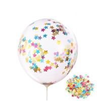 Yıldız Pullu Şeffaf Yuvarlak Balon 24 İnç