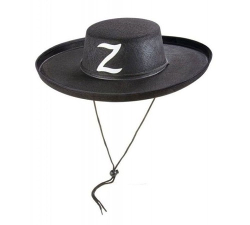 toptan-xml-dropshipping-Z Logolu Yetişkin Boy Bağcıklı Zorro Şapkası