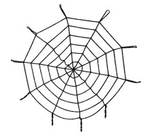 Halloween Cadılar Bayramı Örümcek Ağ Dekor Siyah 1.5 Metre