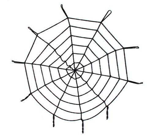 toptan-xml-dropshipping-Halloween Cadılar Bayramı Örümcek Ağ Dekor Siyah 1.5 Metre