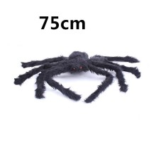 Siyah Renk Tüylü Şekil Verilebilir Halloween Mega Örümcek 75 cm