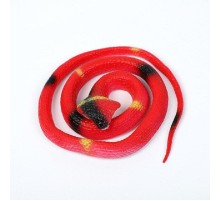 Kırmızı Renk Gerçekçi Kobra Model Silikon Yumuşak Yılan 80 cm