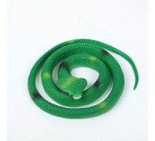 Koyu Yeşil Renk Gerçekçi Kobra Model Silikon Yumuşak Yılan 80 cm