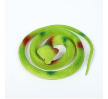 Açık Yeşil Renk Gerçekçi Kobra Model Silikon Yumuşak Yılan 80 cm