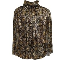 Örümcek Ağ Desenli Pelerin Altın Renk 130 cm