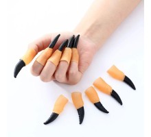 Siyah Renk Lateks Cadı Tırnağı 10 Adet 2x6 cm