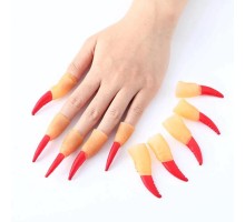 Kırmızı Renk Lateks Cadı Tırnağı 10 Adet 2X6 cm