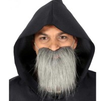 Kırçıllı Korsan Sakalı Gri Renk Takma Sakal