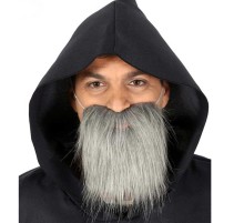 Kırçıllı Korsan Sakalı Gri Renk Takma Sakal