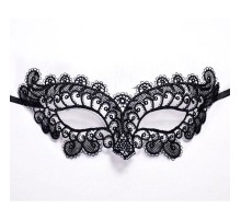 Siyah Renk Dantel Kesim Dantel İşlemeli Balo Parti Maskesi 10 No
