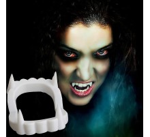 Beyaz Renk Çift Damak Takma Vampir Dişi