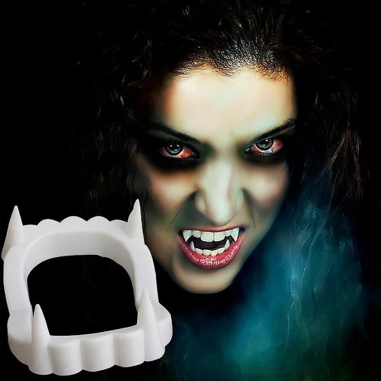 toptan-xml-dropshipping-Beyaz Renk Çift Damak Takma Vampir Dişi