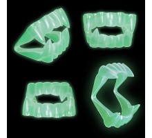 Karanlıkta Parlayan Fosforlu Çift Damak Takma Vampir Dişi