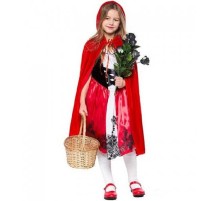 Kırmızı Başlıklı Kız Şapkalı Pelerin 90 cm