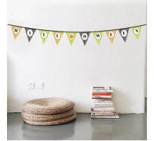 Cadılar Bayramı Kabak Temalı Halloween Yazılı Banner Süs Flama 3 Metre