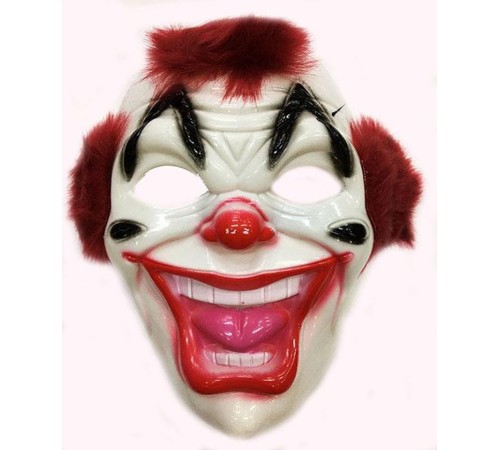 toptan-xml-dropshipping-Plastik Joker Maskesi Kızıl Saçlı Killer Palyaço Maskesi