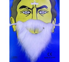 Çocuk Boy Kırçıllı Takma Sakal Yaşlı Sakalı Beyaz Renk 14x17 cm