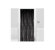 Siyah Renk Işıltılı Duvar ve Kapı Perdesi 100x220 cm
