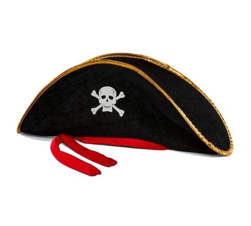 toptan-xml-dropshipping-Yetişkin Boy Kadife Jack Sparrow Denizci Korsan Şapkası 50X20 CM