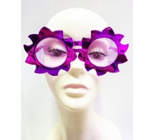 Güneş Model Metalize Parlak Parti Gözlüğü Pembe Renk 14x7 cm
