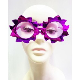 Güneş Model Metalize Parlak Parti Gözlüğü Pembe Renk 14x7 cm