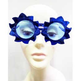 Güneş Model Metalize Parlak Parti Gözlüğü Mavi Renk 14x7 cm