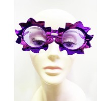 Güneş Model Metalize Parlak Parti Gözlüğü Mor Renk 14x7 cm