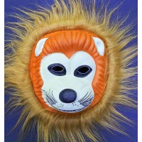 Kahverengi Peluş Saçlı Kırılmaz Yumuşak Aslan Maskesi Model 3