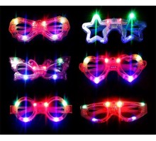 Led Işıklı Karışık 6 Model Yanar Söner Parti Gözlüğü 6 Adet