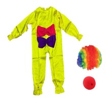 Çocuk Palyaço Kostümü Peruğu ve Burnu 4-5 Yaş Model 10