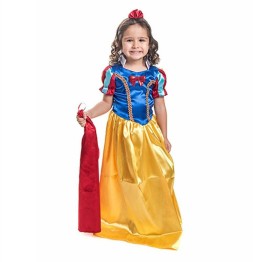 Kırmızı Pelerinli Düz Pamuk Prenses Kostümü 3 - 4 Yaş