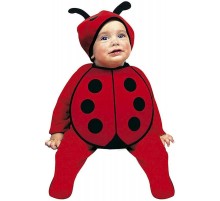 Bebek Boy Uğur Böceği Kostüm Şapkası ve Önlük Seti