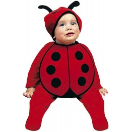 Bebek Boy Uğur Böceği Kostüm Şapkası ve Önlük Seti