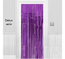 Işıltılı Duvar ve Kapı Perdesi Mor Renk 90x200 cm