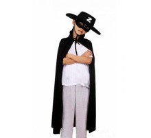 Çocuk Boy Zorro Pelerin + Şapka + Maske Kostüm Seti