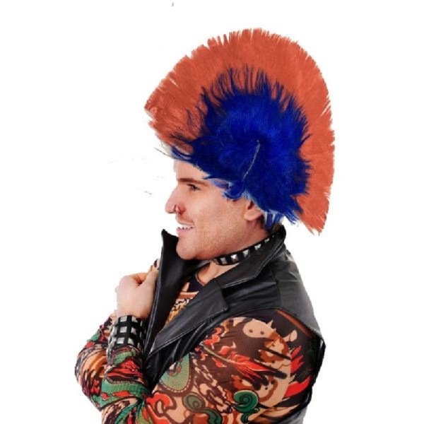 toptan-xml-dropshipping-Mohican Mohawk Punk Peruk - 70 li 80 li Yıllar Peruk Model 6