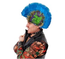 Mohican Mohawk Punk Peruk - 70 li 80 li Yıllar Peruk Model 7