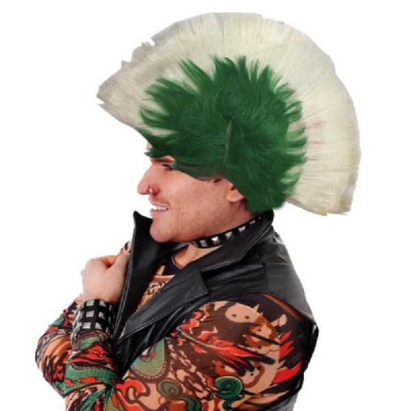 toptan-xml-dropshipping-Mohican Mohawk Punk Peruk - 70 li 80 li Yıllar Peruk Model 10