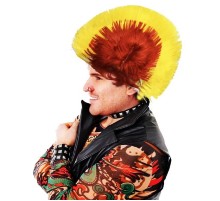 Mohican Mohawk Punk Peruk - 70 li 80 li Yıllar Peruk Model 11