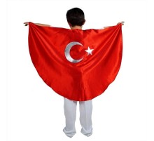 Ay Yıldız Baskılı Bayrak Pelerin 90x120 cm