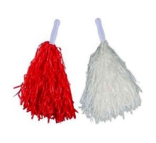 1 Çift Kırmızı Beyaz Renklerde 23 Nisan Gösteri Ponponu