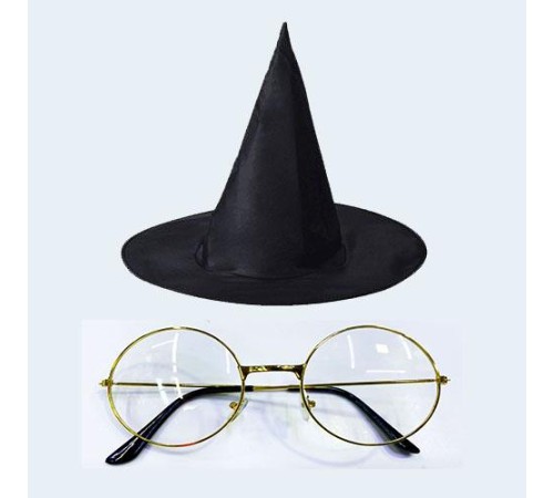 toptan-xml-dropshipping-Harry Potter Büyücü Şapkası ve Büyücü Gözlüğü