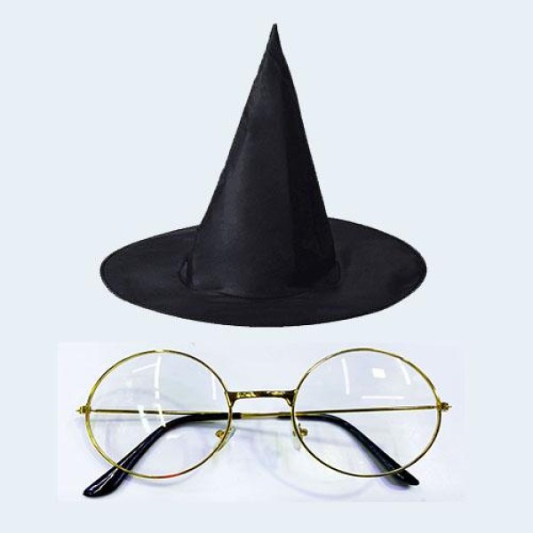 toptan-xml-dropshipping-Harry Potter Büyücü Şapkası ve Büyücü Gözlüğü