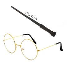 Harry Potter Asası 30 cm ve Harry Potter Gözlüğü Seti