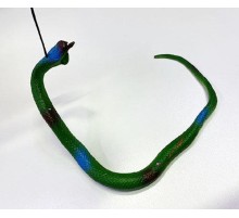 Yeşil Renk Gerçekçi Silikon Yumuşak Yılan 37 cm